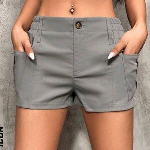 women's grey cargo hiking short size 6.